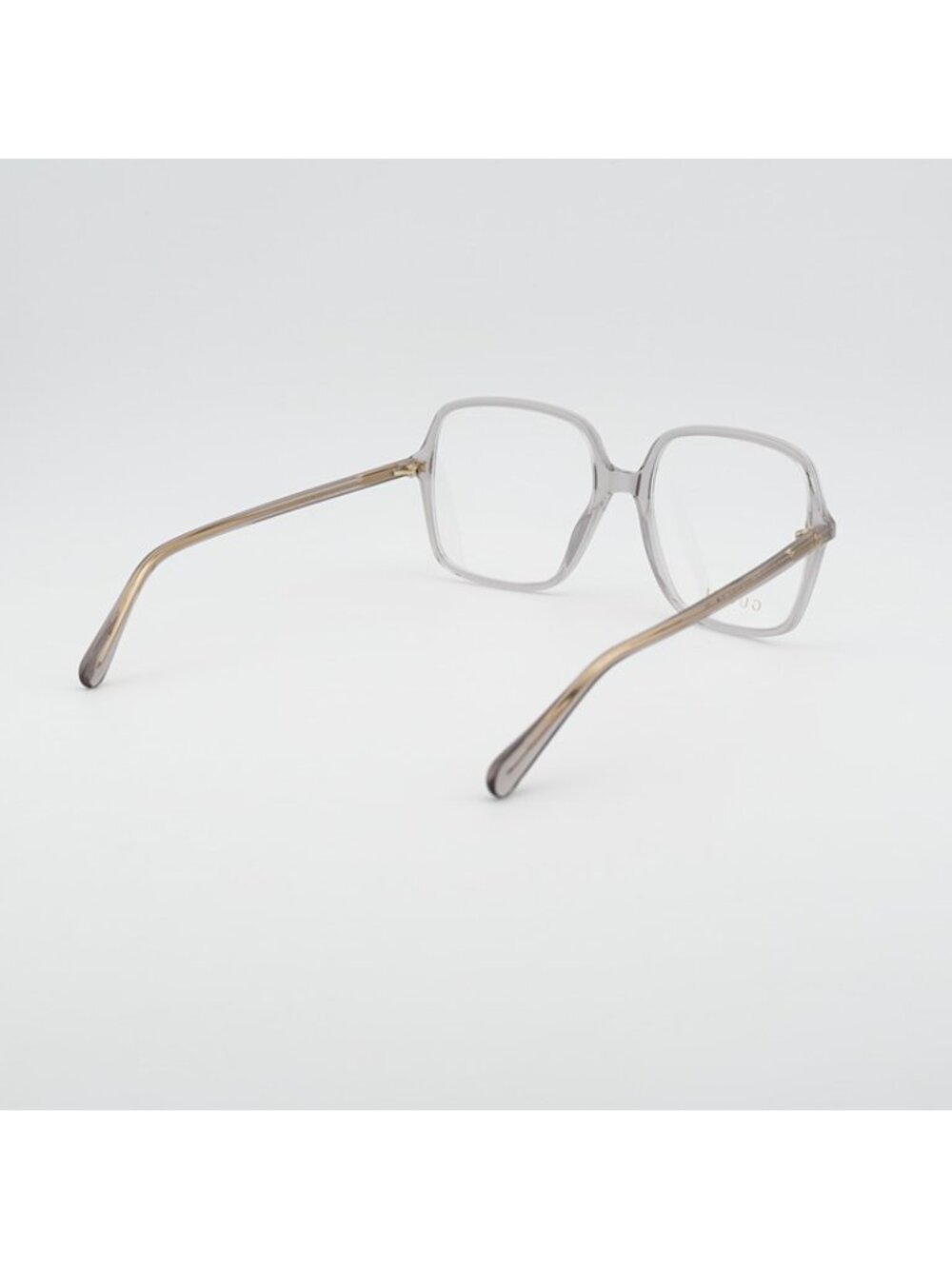 Gucci GG1003O 012 Eyeglasses Transparent Grey 53mm Square Frame - Picture 4 of 11